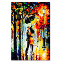 Canvasbillede, Par under en paraply