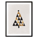 Plakat z geometryczną choinką - Orara Studio