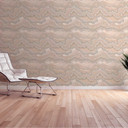 Papel pintado tejido-no tejido jaspeado beige-gris - papel pintado aspecto piedra malaquita oro