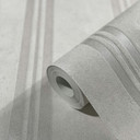 Non-woven tapet med striber og metallic-effekt grå striber 