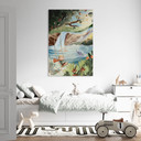 Billede Gynger i naturoasen - Goed Blauw – print på aluminium (Alu-Dibond)
