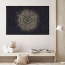 Obraz na płótnie Elegancka mandala w czerni i złocie - Bloomery Decor