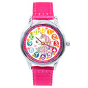 Kinder Armbanduhr Einhorn - Lernuhr analog - Pink