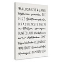 Leinwandbild Herbstliche Worte - Typografie
