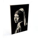 Plakat drewniany Vermeer - Dziewczyna z perłowym wisiorkiem na uchu