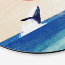 Wanddecoratie Walvis in de zee - Rivers - Alu-Dibond Rond