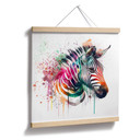 Plakat Heine - Tęczowa Zebra - Kwadrat