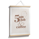 Plakat 5 am Club & Coffee | Hasło dotyczące kawy dla kawiarni i kuchni