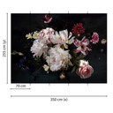 hvidt og lyserødt non-woven tapet Designwalls BunchofFlower roser 