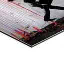 Alu-Dibond brossé avec Effet Doré, Argenté & Cuivré - Coloured Rain - Banksy