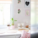 Tapet med mønster - abstrakte trekanter - pink
