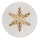 Vægcirkel Orara Studio - Golden Snowflakes – print på aluminium (Alu-Dibond)