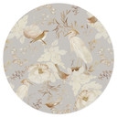 Vinilo decorativo Pájaros entre flores blancas - UN Designs - Redondo