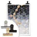 Plakat Fredriksson - Niebieska geometria