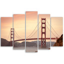 5 stykke lærredstryk, San Francisco Golden Gate Bridge