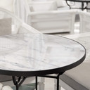 Plateau de table en verre - Marbre 04 - Rond