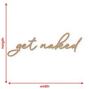 Litery drewniane get naked - MDF Natur