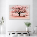 Canvasbillede, Pink træ abstraktion natur