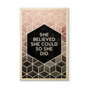 Plakat drewniany Fredriksson - She Believed