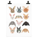 Poster Lapins avec lunettes - Melin