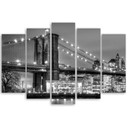Lærredstryk 5 stykker, Manhattan Bridge New York