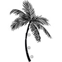 Sticker mural palmier tropical