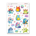 Wallsticker Klistermærker Farverige monstre