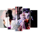 Lærredstryk 5 styk, Amy Winehouse