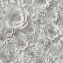 A.S. Creation papier peint fleuri en gris et blanc papier peint intissé moderne style 3D