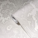 Livingwalls Paisley Tapete My Home My Spa Vliestapete Romantic Home grau