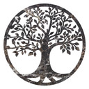 Sticker mural Arbre de vie aspect marbre foncé