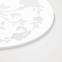 Akrylbillede, vinduesbillede til at hænge op Par fugle med blomsterkrans - rund