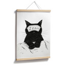 Poster Chat noir avec masque de nuit - Korenkova