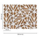 non-woven tapet Organic Surface træoptik fototapet Designwalls i hvid og brun 