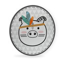 Wandcirkel Alu-dibond Indian Pig