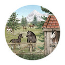 Poster Hästhage i Naturparken - Oliver Robins - Rund