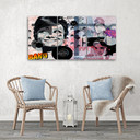 3 stykke lærredstryk, Audrey Hepburn skuespillerinde