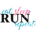 Wallsticker - Eat Sleep Run Repeat bunt