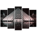 Lærredstryk 5 styk, Louvre Paris Frankrig