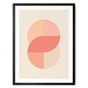 Plakat Geometryczne kształty w kolorze pomarańczowo-różowym - 1X Studio