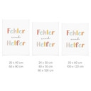 Kinder-Poster 'Fehler sind Helfer' in bunter Typografie