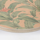 Obraz drewniany Urban Jungle Tropical Leaves Pink - Bloomery Decor - okrągły