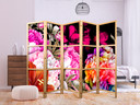 Paravent japonais Séparation de pièce - floraison, 3 pièces