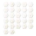 Hexagon bogstaver - Birketræ - Hvid