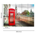 fototapet Designwalls non-woven tapet Phone Booth London i rød og brun 