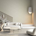Non-woven tapet med geometrisk mønster, trekanter beige grafik