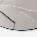 Fototapet Abstrakte strukturer i blød beige - Böhmer - rund – print på aluminium (Alu-Dibond)