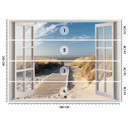 Fototapete Fensterblick Abstieg zum Strand