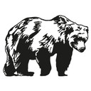 Muursticker Beren Silhouet