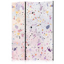 Paravent, Raumteiler freistehend, Trennwand - Terrazzo in Confetti Style - Violet-Pink - Colorful Pa